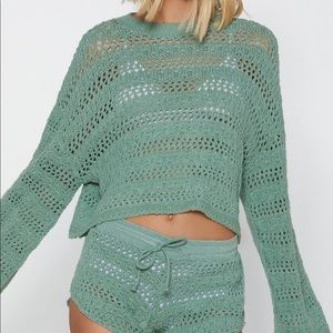 Guess Black Crochet Sweater